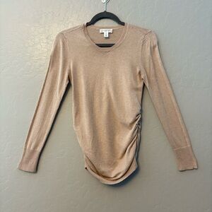 Motherhood Maternity beige long sleeve crew neck knit sweater size small
